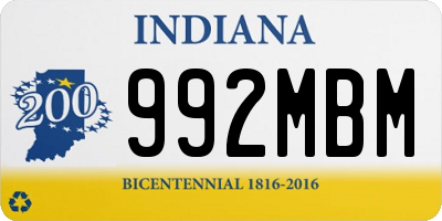 IN license plate 992MBM