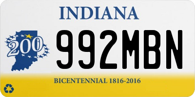 IN license plate 992MBN