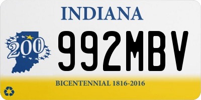 IN license plate 992MBV