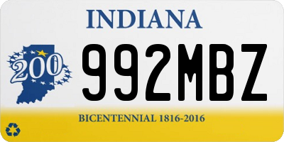 IN license plate 992MBZ