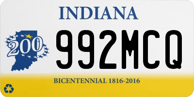 IN license plate 992MCQ