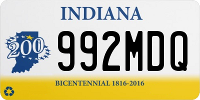 IN license plate 992MDQ