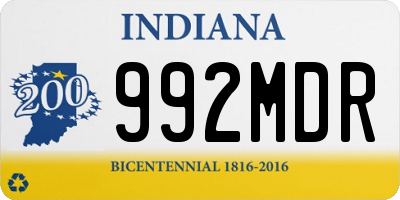 IN license plate 992MDR