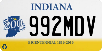 IN license plate 992MDV