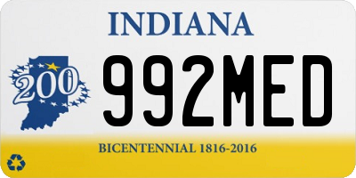 IN license plate 992MED