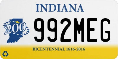 IN license plate 992MEG