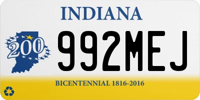 IN license plate 992MEJ