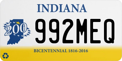 IN license plate 992MEQ