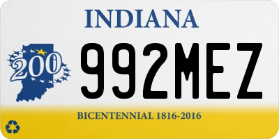 IN license plate 992MEZ