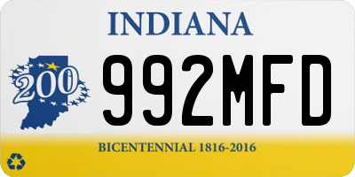 IN license plate 992MFD