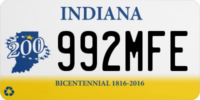 IN license plate 992MFE