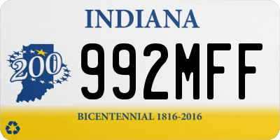 IN license plate 992MFF