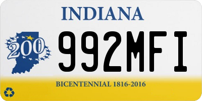 IN license plate 992MFI