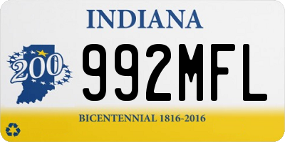 IN license plate 992MFL