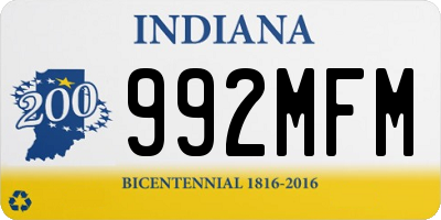 IN license plate 992MFM