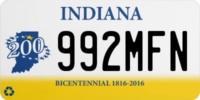 IN license plate 992MFN