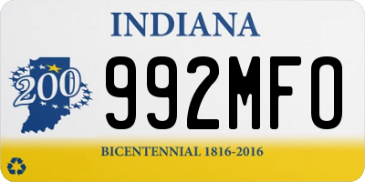 IN license plate 992MFO