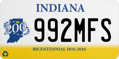 IN license plate 992MFS