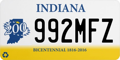 IN license plate 992MFZ