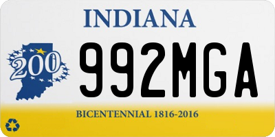 IN license plate 992MGA