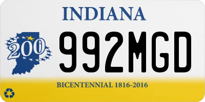 IN license plate 992MGD