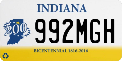 IN license plate 992MGH