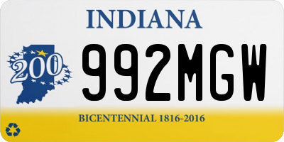 IN license plate 992MGW