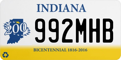 IN license plate 992MHB