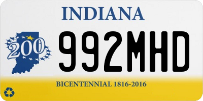 IN license plate 992MHD