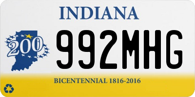 IN license plate 992MHG