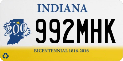 IN license plate 992MHK