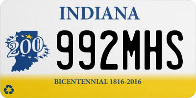 IN license plate 992MHS