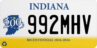 IN license plate 992MHV