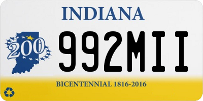 IN license plate 992MII