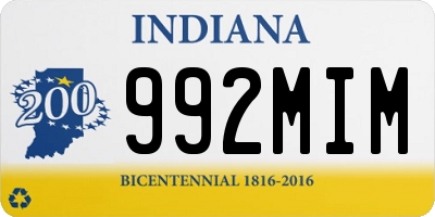 IN license plate 992MIM