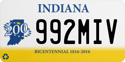 IN license plate 992MIV