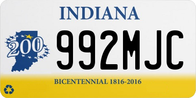 IN license plate 992MJC