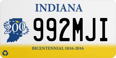 IN license plate 992MJI