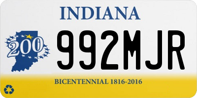 IN license plate 992MJR