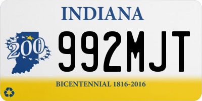 IN license plate 992MJT