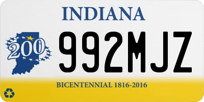 IN license plate 992MJZ