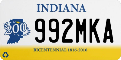 IN license plate 992MKA