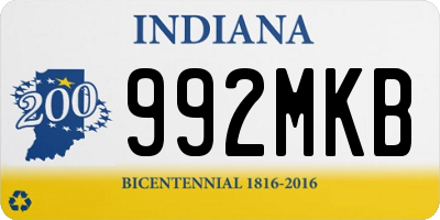 IN license plate 992MKB