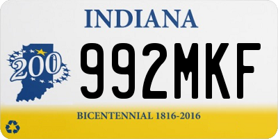 IN license plate 992MKF