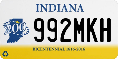 IN license plate 992MKH