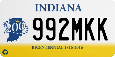 IN license plate 992MKK