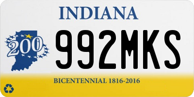 IN license plate 992MKS