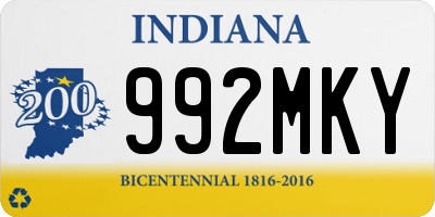 IN license plate 992MKY