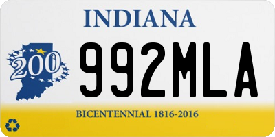 IN license plate 992MLA