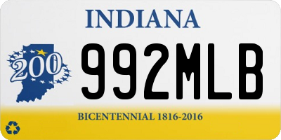 IN license plate 992MLB
